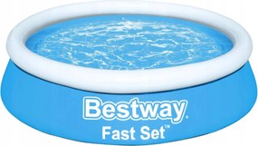 Felfújható Kerti Medence Kerek Bestway 244 x 61 cm Nagy Családi