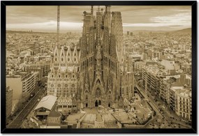 Poszterek keretben 60x40 Napsütéses nap Barcelona