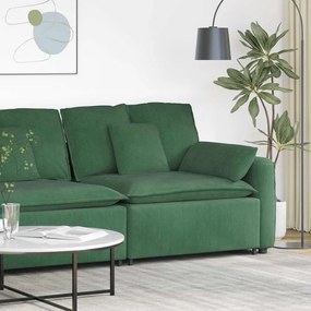 dzsungel zöld moduláris kanapé karfás végmodul párnákkal 100 cm