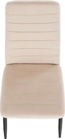 Szék, bézs Dulux Velvet szövet/fekete fém, COLETA NOVA