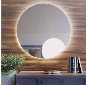 Baltica Design - LED fürdőszobai tükör BRIGHT beépített LED háttérvilágítással, 15W/230V, 4500K, Ø 80 cm, IP65