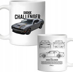 Dodge Challenger Bögre Születésnapi Ajándék Karácsonyi 330ml Csomagolás
