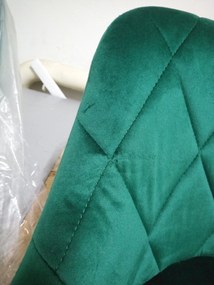 AKCIÓ Zöld bárszék VELVET KAST fekete lábbal II. osztály