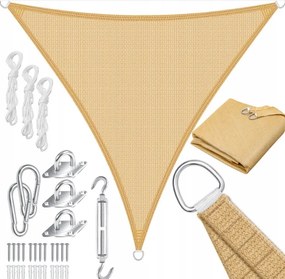 Kerti Vitorla Háromszög alakú 3 x 3 x 3 m Hdpe Bézs Kesser