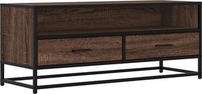 vidaXL barna tölgy színű szerelt fa és fém TV-szekrény 100x34,5x40 cm