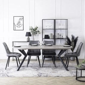 Krzesło RIO Szare Welurowe