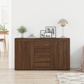 Oldalszekrény Barna tölgy Mérnöki fa 120 x 36 x 69 cm