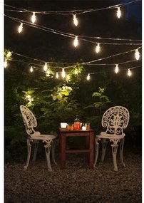 LED kültéri karácsonyi fényfüzér CONE FILAMENT 20xE10 19m átlátszó/meleg fehér I