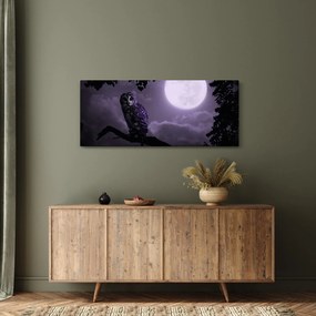 Kép - Éjjeli bagoly, lila (120x50 cm)