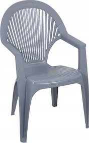 Kerti szék műanyag terasz szürke Hableány