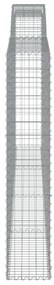 4 db íves horganyzott vas gabion kosár 400x30x160/180 cm