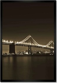 Poszterek keretben 40x60 Híd az éjszakában szépia