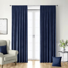 Velvet Függöny, Velúr, Szalaggal 140 széles x 225 magas 70% Navy