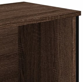 barna tölgy színű szerelt fa könyvszekrény 50 x 31 x 106 cm
