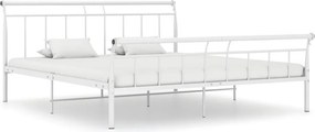 vidaXL fehér fém ágykeret 160 x 200 cm