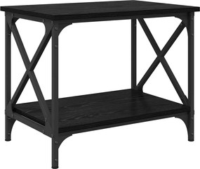 vidaXL Oldal asztal Fekete tölgy 55 x 38 x 45 cm Faanyag