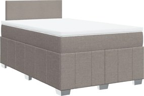 vidaXL tópszínű szövet rugós ágy matraccal 120 x 190 cm