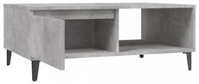 betonszürke szerelt fa dohányzóasztal 90 x 60 x 35 cm