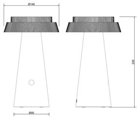 Globo 36624P - LED Dimmelhető napelemes érintős lámpa LED/4W/3,7W IP54 rózsaszín
