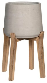Patt ültetőgép magas lábakkal, antik szürke, többféle méretben - Pottery Pots méret: XXL - v. 27,3 cm, ⌀ 28,6 cm / v. 65 cm, ⌀ 43.5 cm