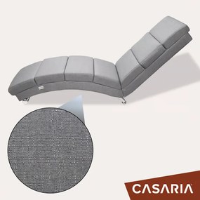 LONDON napozó fotel, 186×55×89cm, szürke Casaria