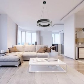 LED dimmelhető csillár zsinóron LED/45W/230V 3000-6500K fekete + távirányítás