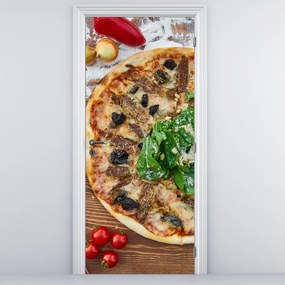 Fotótapéta ajtóra - Pizza (95x205cm)