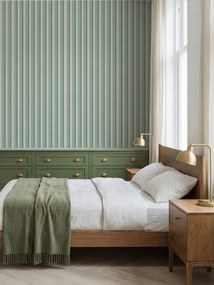 Esselle Home A La Mode Lolen zöld csíkos vlies tapéta – 100618EH