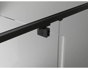 Mexen Exo, 1 szárnyú ajtó nyitáshoz 110x200 cm, 6mm átlátszó üveg, fekete profil, 819-110-000-70-00