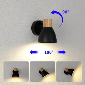 Brilagi - ODENSE fali irányítható spotlámpa 1xE14/10W/230V gumifa/fekete