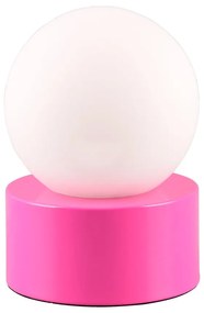 Rózsaszín asztali lámpa üveg búrával (magasság 17 cm) Countess – Trio