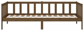 mézbarna tömör fenyőfa kanapéágy 80 x 200 cm