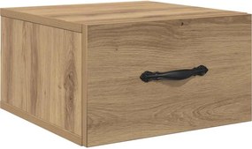 vidaXL Éjjeliszekrény fiókkal kézműves tölgy 35 x 35 x 20 cm Faanyag
