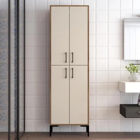 Tároló szekrény Berlin A - Walnut, Cream