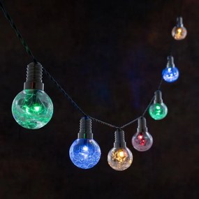 Garthen Napelemes fénylánc 10 LED 345 cm meleg fehér/ színes