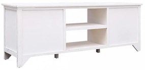 antik fehér tömör császárfa TV-szekrény 108 x 30 x 40 cm