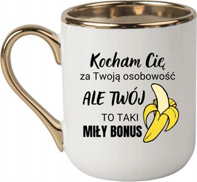 Bögre Elegáns Fehér Arany Rant Vicces Ajándék Szeretlek