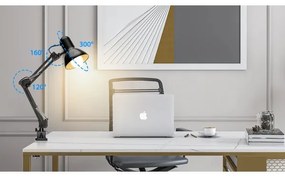 Aigostar - Asztali lámpa 2in1 1xE27/40W/230V fekete