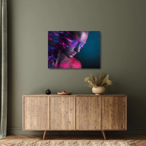 Csillogó nő képe (üvegen) (70x50 cm)