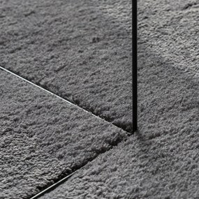 HUARTE antracit rövid szálú puha és mosható szőnyeg Ø 80 cm
