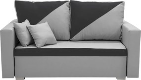 ASTRA2 Kétszemélyes kinyitható kanapé Ezüst/fekete