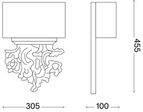 Ideal Lux - Fali lámpa PETER 2xE14/40W/230V
