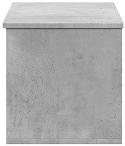 betonszürke szerelt fa tárolóláda 90 x 35 x 35 cm