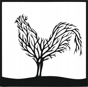 Vászonkép 3D Fali Dekoráció otthonra 45 CM Kakas Dekorációs panel