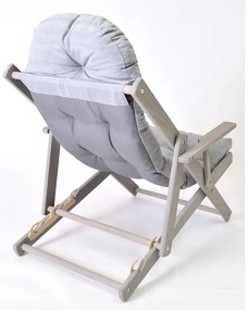 Szürke tömörfa összecsukható kerti napozószék Borneo – Rojaplast