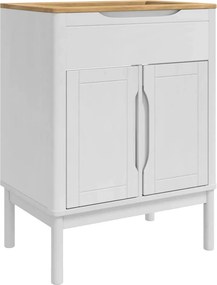 vidaXL Fürdőszobai mosdószekrény polcokkal FLORO Fehér 60 x 40 x 80 cm