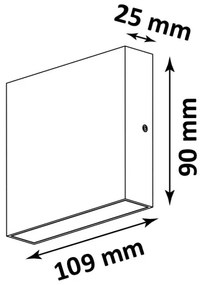 LED Kültéri fali lámpa CHICAGO 2xLED/3,25W/230V IP44