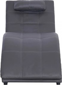 Szürke műbőr dívány párnával