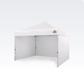 Szerelhető sátor 3x3m Ünnepségekre: Vízálló Védelem és Villámgyors Összecsukás - plusz 3 oldalfal - Fehér