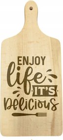 Vágódeszka fából készült dekoratív gravírozás Enjoy Life